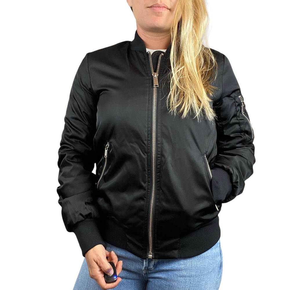 Aritzia The Group Babaton Gilman Sky Captain Black Bomber Jacket Size XS - Picture 12 of 12